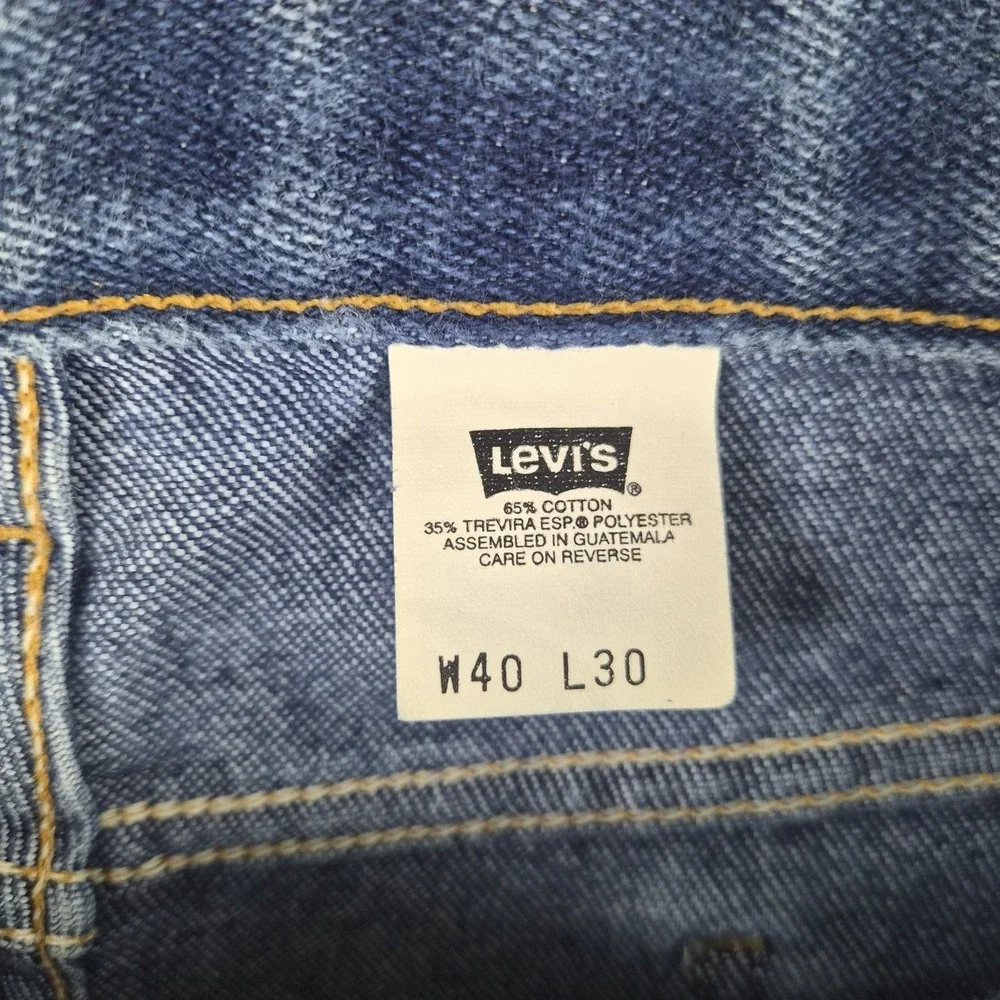 Vintage Levis 550 Relaxed Fit Jeans Men 40x30 Blue Straight Leg Orange Tab 05/99